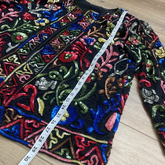 Vintage Jakelin Designs Sequin Silk Jacket - Picture 16 of 16